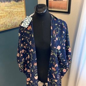 NWT Market & Spruce (Stitch Fix) Margoux Chiffon Open Front Kimono Sz L